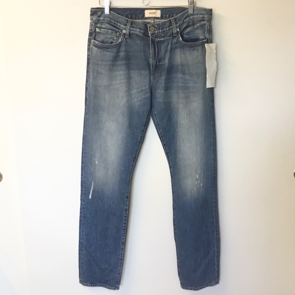 NWT Baldwin Henley Distressed Slim Straight Jeans - Taos - 32